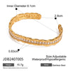 Wholesale Stainless Steel Geometric Opening Bracelet With Electroplating Treatment