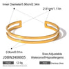 Wholesale Stainless Steel Geometric Opening Bracelet With Electroplating Treatment