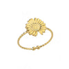 Wholesale Stainless Steel Geometric Opening Ring For Unisex With 18K Gold Plated Electroplating