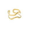 Wholesale Stainless Steel Geometric Opening Ring For Unisex With 18K Gold Plated Electroplating