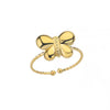 Wholesale Stainless Steel Geometric Opening Ring For Unisex With 18K Gold Plated Electroplating