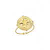 Wholesale Stainless Steel Geometric Opening Ring For Unisex With 18K Gold Plated Electroplating