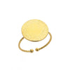 Wholesale Stainless Steel Geometric Opening Ring For Unisex With 18K Gold Plated Electroplating