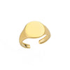 Wholesale Stainless Steel Geometric Opening Ring For Unisex With 18K Gold Plated Electroplating