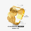 Wholesale Stainless Steel Geometric Opening Ring For Women Hip Hop Exaggerated Design With Electroplating