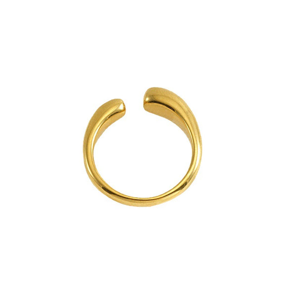 Wholesale 316L Stainless Steel Geometric Opening Ring Jewelry For Women With Electroplating Process