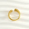 Wholesale 316L Stainless Steel Geometric Opening Ring Jewelry For Women With Electroplating Process