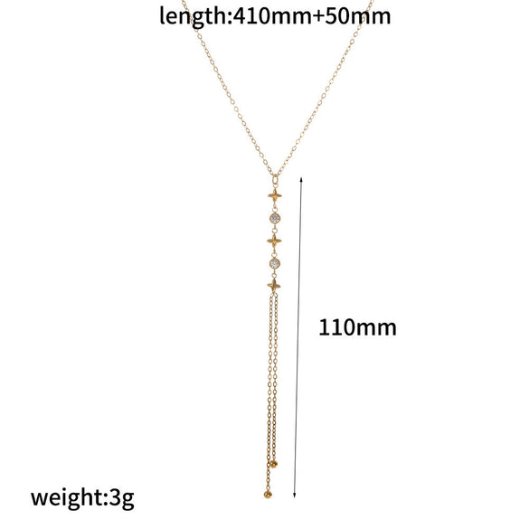 Wholesale Stainless Steel Geometric Oshaped Chain Necklace And Bracelet With Vacuum Real Gold Plating For Women