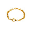 Wholesale Stainless Steel Geometric Oshaped Chain Pendant 18K Gold Plated Necklace And Bracelet For Women