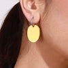 Wholesale Stainless Steel Geometric Oval Earrings With Electroplating And Gold And Silver Color Matching