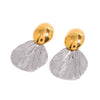 Wholesale Stainless Steel Geometric Oval Fishtail Color Matching Earrings With Electroplating