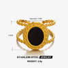 Wholesale Stainless Steel Geometric Oval Oil Dripping Hiphop Ring For Women Electroplated