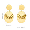 Wholesale Stainless Steel Geometric Oval Pendant Earrings With Electroplating For Women Fashion Simple Design Chain Accessories