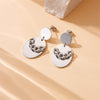 Wholesale Stainless Steel Geometric Oval Pendant Earrings With Electroplating For Women Fashion Simple Design Chain Accessories