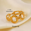 Wholesale Stainless Steel Geometric Oval Ring For Women With Electroplating Design