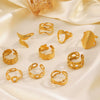 Wholesale Stainless Steel Geometric Oval Ring For Women With Electroplating Design