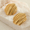 Wholesale Stainless Steel Geometric Pattern Electroplated Women's Earrings