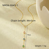 Wholesale Stainless Steel Geometric Pattern Electroplated Women's Fashion Retro Necklace Jewelry