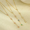 Wholesale Stainless Steel Geometric Pattern Electroplated Women's Fashion Retro Necklace Jewelry