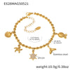 Wholesale Stainless Steel Geometric Pattern Electroplated Women's Pendant Bracelet