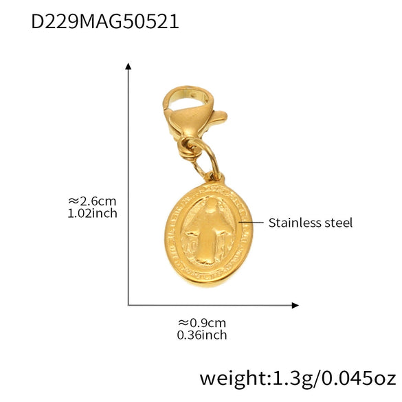 Wholesale Stainless Steel Geometric Pattern Electroplated Women's Pendant Bracelet