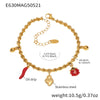 Wholesale Stainless Steel Geometric Pattern Electroplated Women's Pendant Bracelet