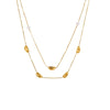 Wholesale Stainless Steel Geometric Pattern Necklace With Electroplating For Women