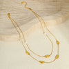 Wholesale Stainless Steel Geometric Pattern Necklace With Electroplating For Women