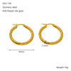 Wholesale Stainless Steel Geometric Pattern Round Earrings For Women With Electroplating Process