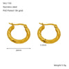 Wholesale Stainless Steel Geometric Pattern Round Earrings For Women With Electroplating Process