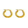 Wholesale Stainless Steel Geometric Pattern Round Earrings For Women With Electroplating Process