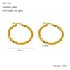Wholesale Stainless Steel Geometric Pattern Round Earrings For Women With Electroplating Process