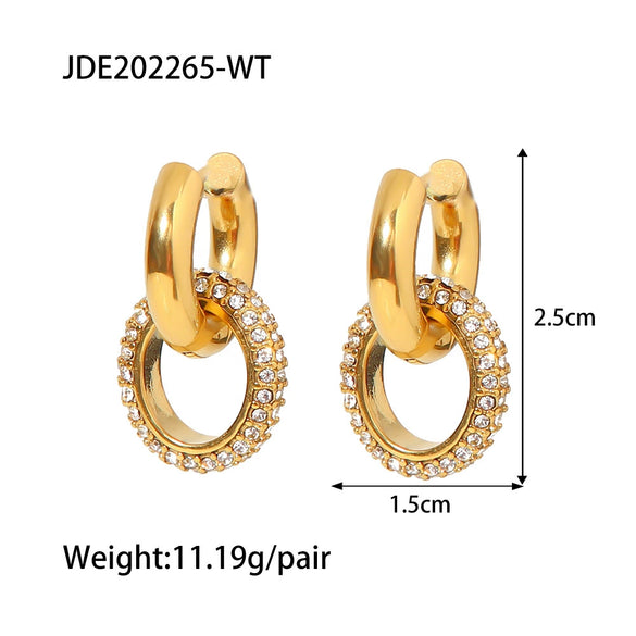 Wholesale Stainless Steel Geometric Pearl Earrings For Women With Electroplating Light Luxury High End Jewelry Popular In Summer