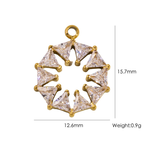 Wholesale Stainless Steel Geometric Pendant Jewelry Accessories With Electroplating For Necklace And Earrings
