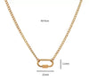 Wholesale Stainless Steel Geometric Pendant Necklace With Adjustable Chain Furnace Vacuum Electroplated 18K Gold Color Retention Unisex