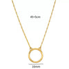 Wholesale Stainless Steel Geometric Pendant Necklace With Adjustable Chain Furnace Vacuum Electroplated 18K Gold Color Retention Unisex