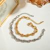 Wholesale Stainless Steel Geometric Pink Zirconium Electroplated Women's Bracelet Jewelry