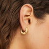 Wholesale Stainless Steel Geometric Plain Hoop Earrings With Electroplating Light Luxury Niche Design