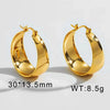 Wholesale Stainless Steel Geometric Plain Ring And Earrings With Electroplating Treatment