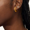 Wholesale Stainless Steel Geometric Plain Ring Earrings For Women Electroplated Minimalist Jewelry