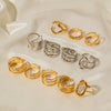 Wholesale Stainless Steel Geometric Plain Ring Jewelry Electroplated