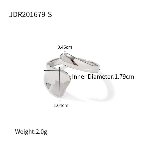 Wholesale Stainless Steel Geometric Plain Ring Jewelry Electroplated
