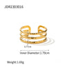 Wholesale Stainless Steel Geometric Plain Ring Jewelry Electroplated