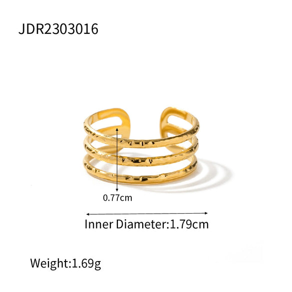 Wholesale Stainless Steel Geometric Plain Ring Jewelry Electroplated