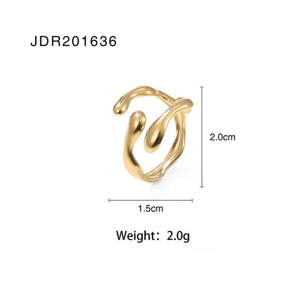 Wholesale Stainless Steel Geometric Plain Ring Jewelry Electroplated