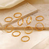 Wholesale Stainless Steel Geometric Plain Ring With Hip Hop Style And Electroplating Treatment