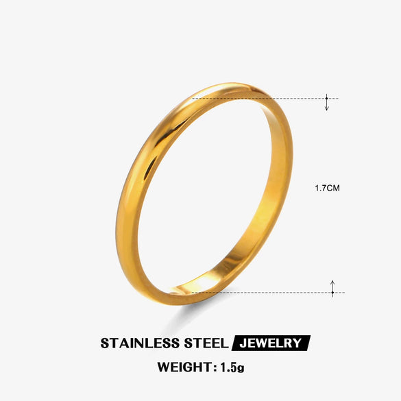 Wholesale Stainless Steel Geometric Plain Ring With Hip Hop Style And Electroplating Treatment