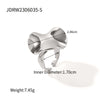Wholesale Stainless Steel Geometric Pleated Round Curved Earrings For Women With Electroplating