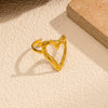 Wholesale Stainless Steel Geometric Polished Electroplated Open Ring For Women Accessories