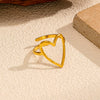 Wholesale Stainless Steel Geometric Polished Electroplated Open Ring For Women Accessories